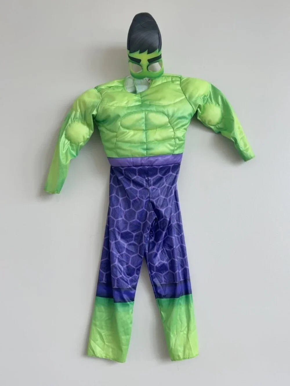 Marvel Spidey & His Amazing Friends Hulk Muscle Costume Kids 4-6  Superhero Mask
